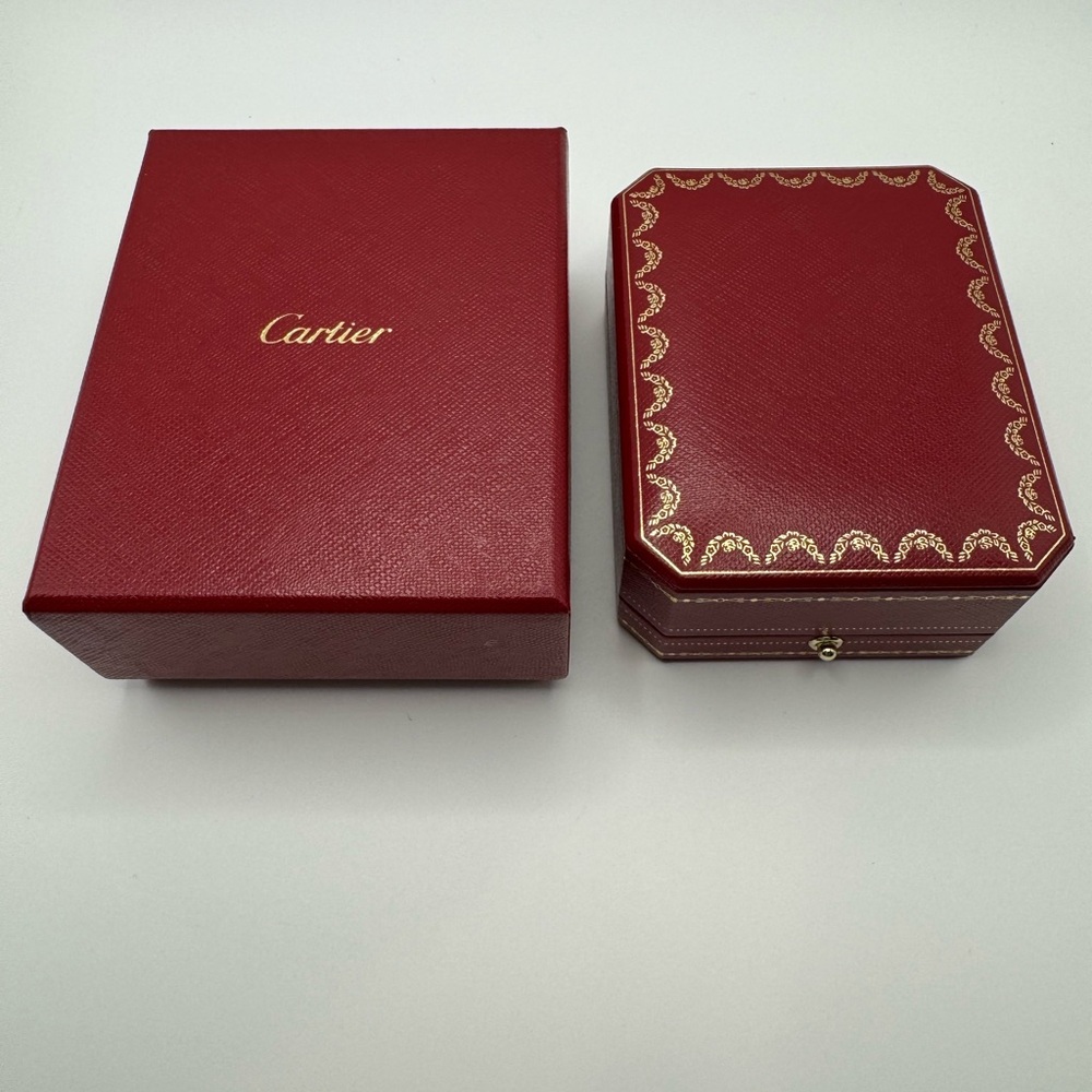 Authentic Cartier Jewelry Ring Set Box Case
